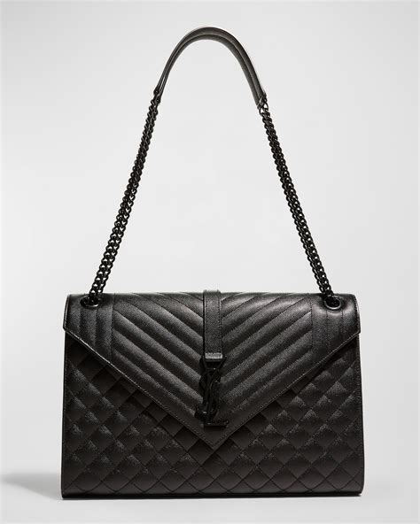 ysl tri quilted envelope bag|YSL shoulder bag.